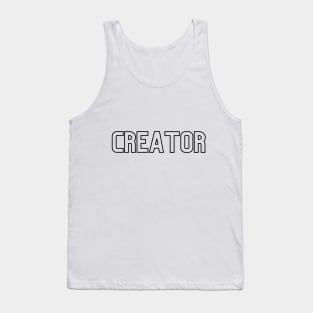 Creator black outline Tank Top